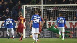Serie A, la Roma fallisce l’aggancio all’Inter: con la Sampdoria è 1-1 in extremis