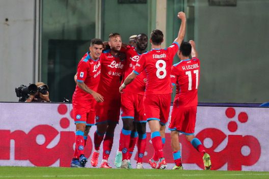 GERMOGLI PH: 3 OTTOBRE 2021 FIRENZE STADIO ARTEMIO FRANCHI SERIE A FIORENTINA VS NAPOLI NELLA FOTO GOL NAPOLI napoli
