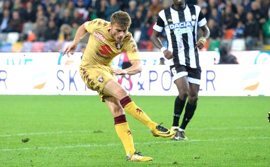  UDINE, ITALY - SEPTEMBER 20: Adem Ljajic of Torino FC scores his team's third goal during the Serie A match between Udinese Calcio and Torino FC at Stadio Friuli on September 20, 2017 in Udine, Italy. (Photo by Dino Panato/Getty Images) 