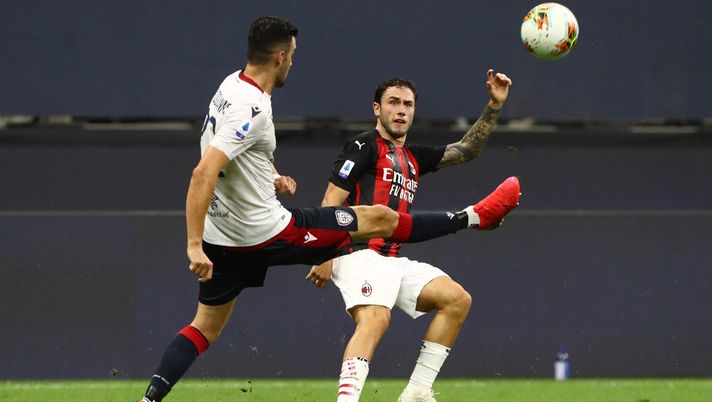 Davide Calabria durante Milan-Cagliari (credits: GETTY Images) 