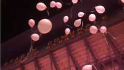VIDEO Palermo, lancio di palloncini al “Barbera” per ricordare Vito Chimenti