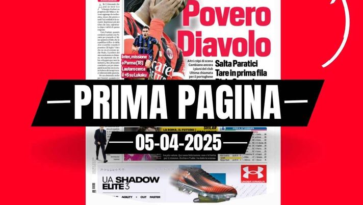 Prima pagina Corriere dello Sport: povero Milan. Salta Paratici. Tare in prima fila