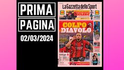 Prima pagina Gazzetta dello Sport: colpo da Diavolo