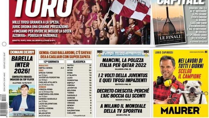 Prima Pagina, Tuttosport: “Vlahovic-Juve, parlo io! Barella, Inter 2026″ - immagine 1
