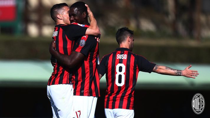 José Mauri, Cristian Zapata e Suso, Milan-Chiasso, @acmilan 