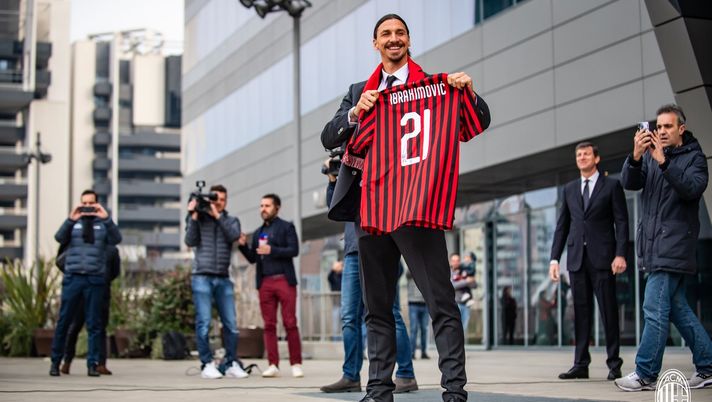 Zlatan Ibrahimovic, attaccante del Milan (credits: acmilan.com) 