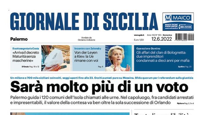 Prima Pagina, Giornale di Sicilia: “La lunga notte rosanero” - immagine 1