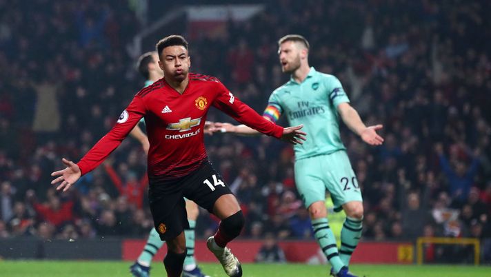 MANCHESTER, ENGLAND - DECEMBER 05: Jesse Lingard of Manchester United celebrates after scoring his team's second goal during the Premier League match between Manchester United and Arsenal FC at Old Trafford on December 5, 2018 in Manchester, United Kingdom. (Photo by Clive Brunskill/Getty Images) MANCHESTER, ENGLAND - DECEMBER 05: Jesse Lingard of Manchester United celebrates after scoring his team's second goal during the Premier League match between Manchester United and Arsenal FC at Old Trafford on December 5, 2018 in Manchester, United Kingdom. (Photo by Clive Brunskill/Getty Images)