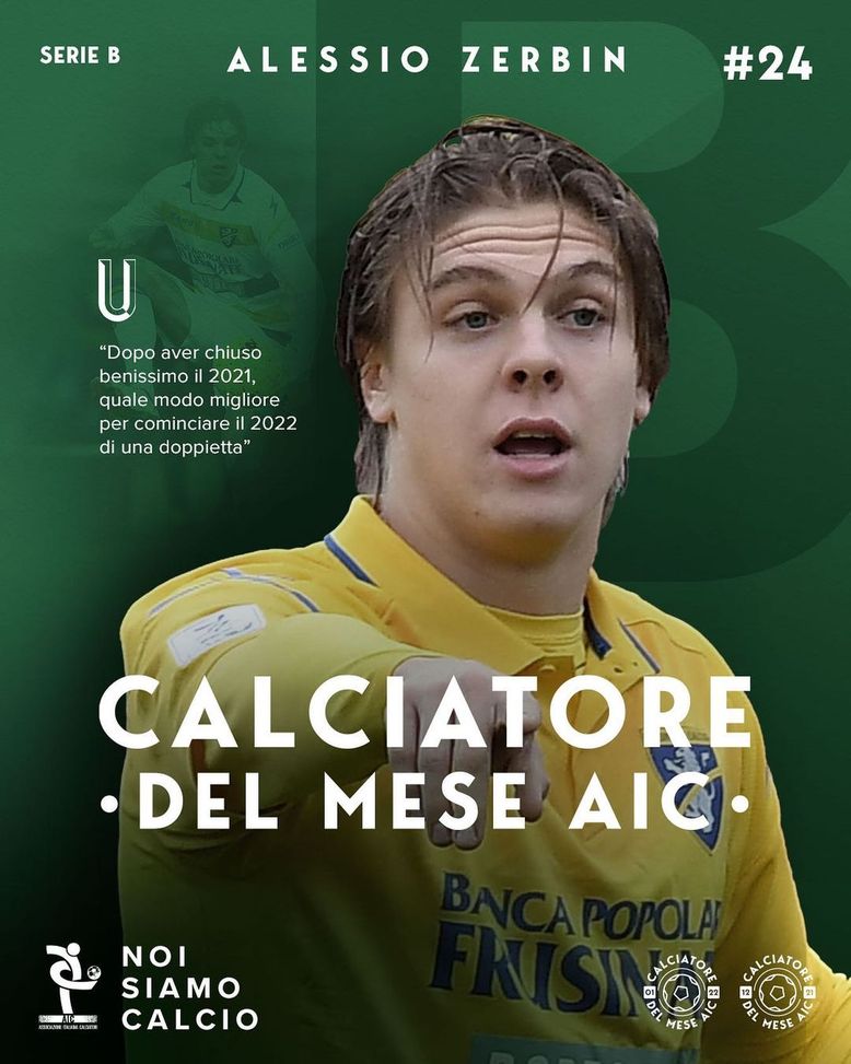 Zerbin, L’AIC Lo Premia Come Miglior Calciatore Di Serie B Del Mese Di ...