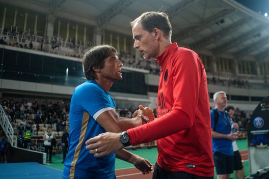 Tre anni fa si affrontavano in PSG-Inter nelle amichevoli estive (Photo by Ivan Shum - Clicks Images/Getty Images) TUCHEL VS CONTE