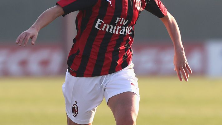 MILAN, ITALY - DECEMBER 15: Laura Fusetti of Milan  during the Women Serie a Match between AC Milan and Mozzanica Women on December 15, 2018 in Milan, Italy.  (Photo by Maurizio Lagana/Getty Images) 