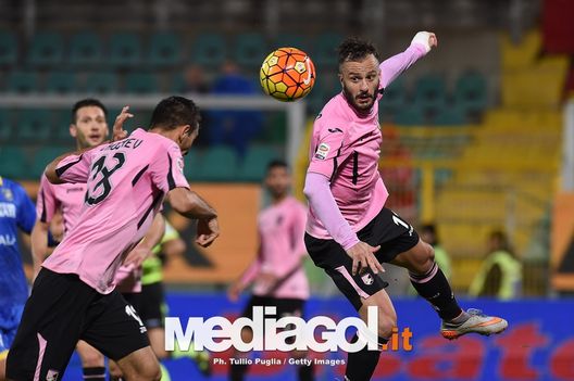 Gilardino in gol durante Palermo-Frosinone 4-1 