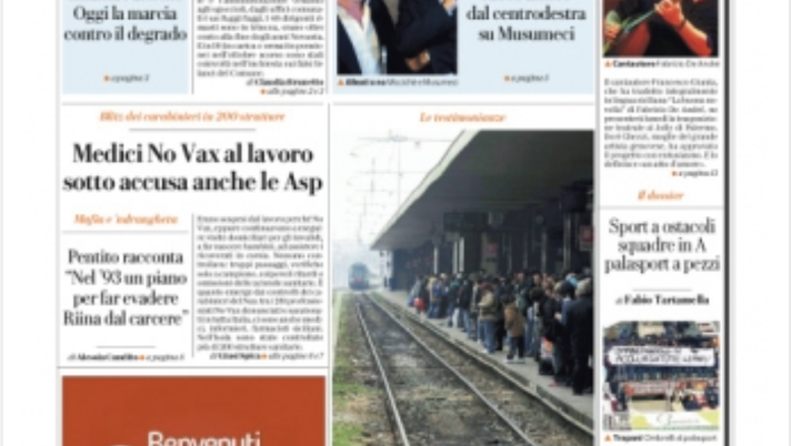 Prima Pagina, La Repubblica Palermo: “Fuga dal Comune che affonda” - immagine 1