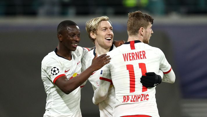 Un'esultanza del RB Lipsia per un gol dello svedese Emil Forsberg (credits: GETTY Images) 