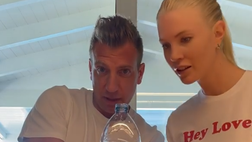 Maxi Lopez, scherzo esilarante alla bella Daniela Christiansson (VIDEO)