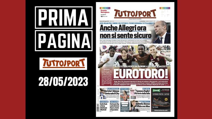 Prima pagina Tuttosport: 'EuroToro'