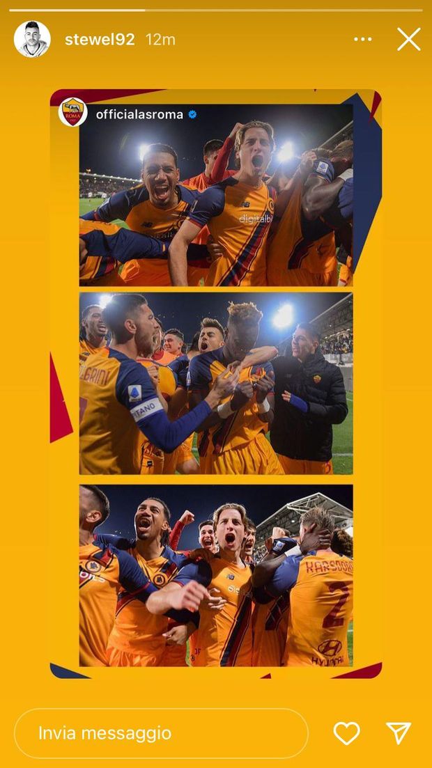 Spezia-Roma, Oliveira e compagni esultano sui social dopo il rigore di Abraham- immagine 3