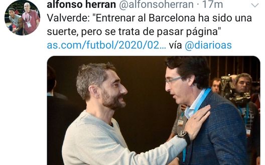 L'intervista a Valverde anticipata da Twitter L'intervista a Valverde anticipata da Twitter