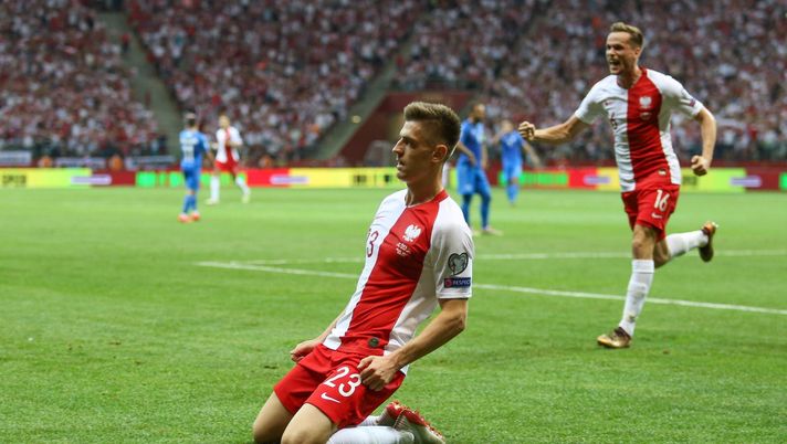 Krzysztof Piatek con la maglia della Polonia, Twitter Piatek 