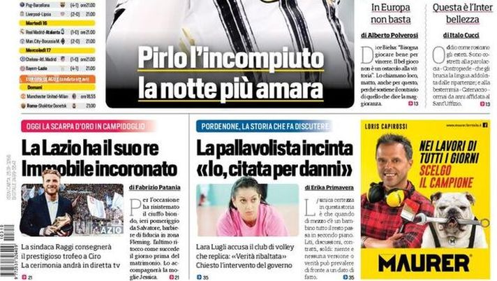 Il Corriere dello Sport, la prima pagina di oggi, mercoledì 10 marzo 2021 