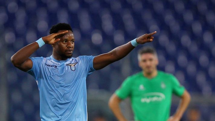 ROME, ITALY - OCTOBER 01:  Eddy Onazi of SS Lazio celebrates after scoring the team's first goal during the UEFA Europa League group G match between SS Lazio and AS Saint-Etienne at Olimpico Stadium on October 1, 2015 in Rome, Italy.  (Photo by Paolo Bruno/Getty Images) 