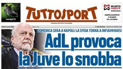 PRIMA PAGINA TUTTOSPORT OGGI: “Adl provoca, la Juve lo snobba”
