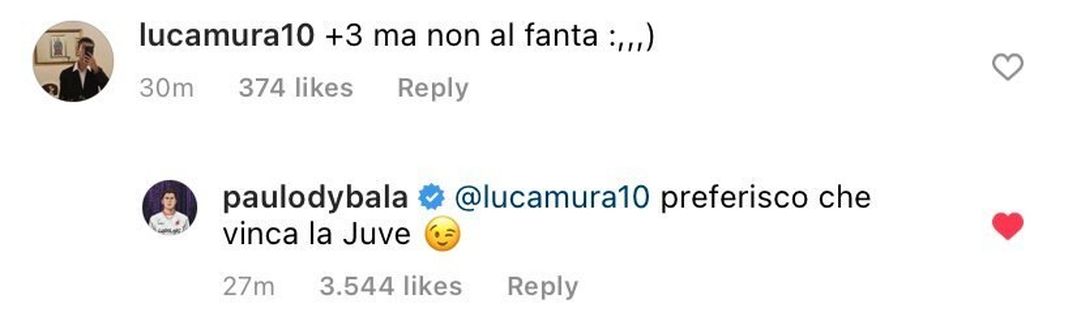 “+3 non al fanta!”. Dybala risponde così ai fantallenatori dopo il rigore sbagliato- immagine 2