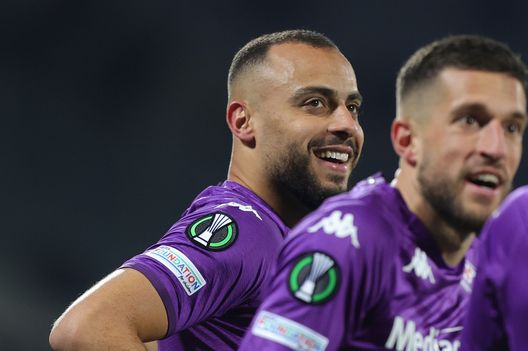 FLORENCE, ITALY - FEBRUARY 23: Arthur Mendonça Cabral of ACF Fiorentina reacts during the UEFA Europa Conference League knockout round play-off leg two match between ACF Fiorentina and Sporting Braga at Stadio Artemio Franchi on February 23, 2023 in Florence, Italy. (Photo by Gabriele Maltinti/Getty Images) Arthur Cabral