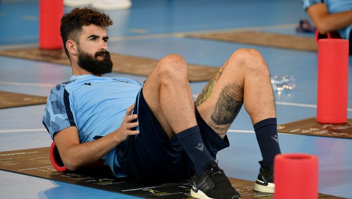 AURONZO DI CADORE, ITALY - JULY 10: Elseid Hysaj of SS Lazio during the SS Lazio training session on July 10, 2021 in Auronzo di Cadore, Italy. (Photo by Marco Rosi - SS Lazio/Getty Images) 