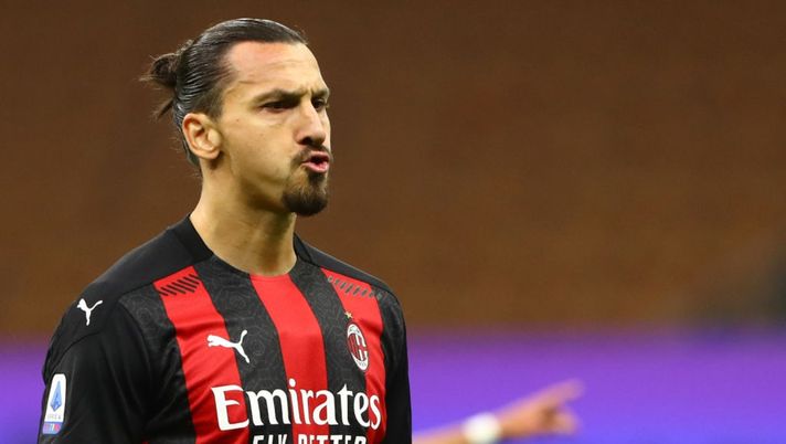 Zlatan Ibrahimovic (attaccante AC Milan): lo svedese durante il derby di Milano contro l'Inter (Getty Images)