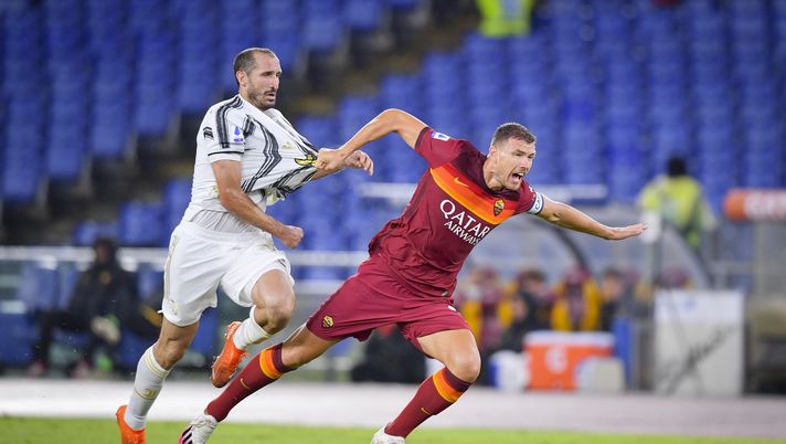 Foto Fabio Rossi/AS Roma/LaPresse
27/09/2020 Roma (Italia)
Sport Calcio
Roma-Juventus
Campionato Italiano Serie A TIM 2020/2021 - Stadio Olimpico
Nella foto: Edin Dzeko, Chiellini
Photo Fabio Rossi/AS Roma/LaPresse
27/09/2020 Rome (Italy)
Sport Soccer
Roma-Juventus
Italian Football Championship League Serie A Tim 2020/2021 - Olimpic Stadium
In the pic: Edin Dzeko, Chiellini Foto Fabio Rossi/AS Roma/LaPresse
27/09/2020 Roma (Italia)
Sport Calcio
Roma-Juventus
Campionato Italiano Serie A TIM 2020/2021 - Stadio Olimpico
Nella foto: Edin Dzeko, Chiellini
Photo Fabio Rossi/AS Roma/LaPresse
27/09/2020 Rome (Italy)
Sport Soccer
Roma-Juventus
Italian Football Championship League Serie A Tim 2020/2021 - Olimpic Stadium
In the pic: Edin Dzeko, Chiellini