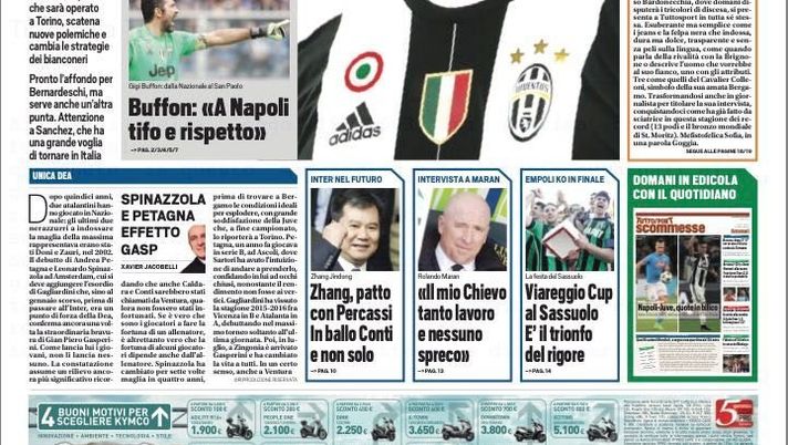Prima Pagina, Tuttosport: “Juventus, Pjaca crac e rivoluzione sul mercato. Bernardeschi-Sanchez…”  Prima Pagina, Tuttosport: “Juventus, Pjaca crac e rivoluzione sul mercato. Bernardeschi-Sanchez…”