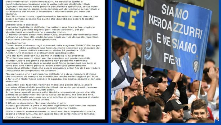 Inter, la Nord protesta per costo biglietti: “A Inter-Juve prezzo quadruplicato” - immagine 1