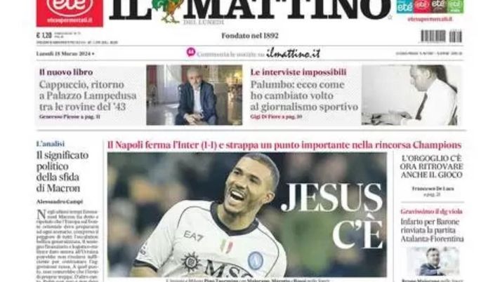 PRIMA PAGINA il mattino oGGI