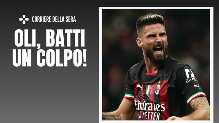 Olivier Giroud AC Milan Lazio-Milan