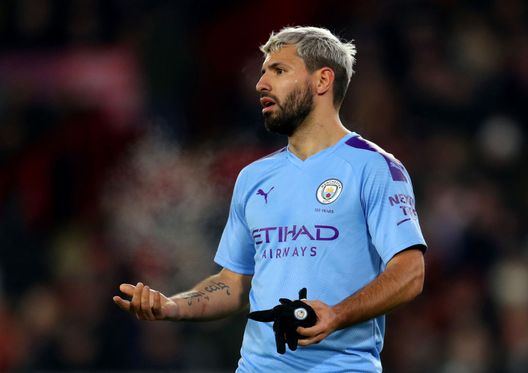 SHEFFIELD, ENGLAND - JANUARY 21: Sergio Aguero of Manchester City during the Premier League match between Sheffield United and Manchester City at Bramall Lane on January 21, 2020 in Sheffield, United Kingdom. (Photo by Catherine Ivill/Getty Images) SHEFFIELD, ENGLAND - JANUARY 21: Sergio Aguero of Manchester City during the Premier League match between Sheffield United and Manchester City at Bramall Lane on January 21, 2020 in Sheffield, United Kingdom. (Photo by Catherine Ivill/Getty Images)