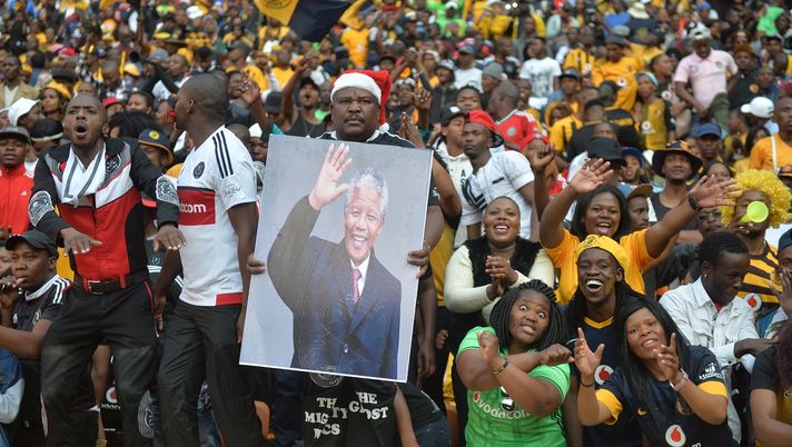 JOHANNESBURG, SOUTH AFRICA - JULY 29: Fans during the Carling Black Label Champion Cup match between Orlando Pirates and Kaizer Chiefs at FNB Stadium on July 29, 2017 in Johannesburg, South Africa.  At least two people have been reported to have been killed and several injured in a crush during the game at South Africa's biggest stadium.  (Photo by Lefty Shivambu/Gallo Images/Getty Images) 