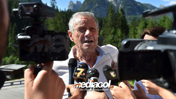 BELLUNO, ITALY - JULY 25: Maurizio Zamparini answers questions during a press conference at the US Citta' di Palermo training camp on July 25, 2018 in Belluno, Italy. (Photo by Tullio M. Puglia/Getty Images) BELLUNO, ITALY - JULY 25: Maurizio Zamparini answers questions during a press conference at the US Citta' di Palermo training camp on July 25, 2018 in Belluno, Italy. (Photo by Tullio M. Puglia/Getty Images)