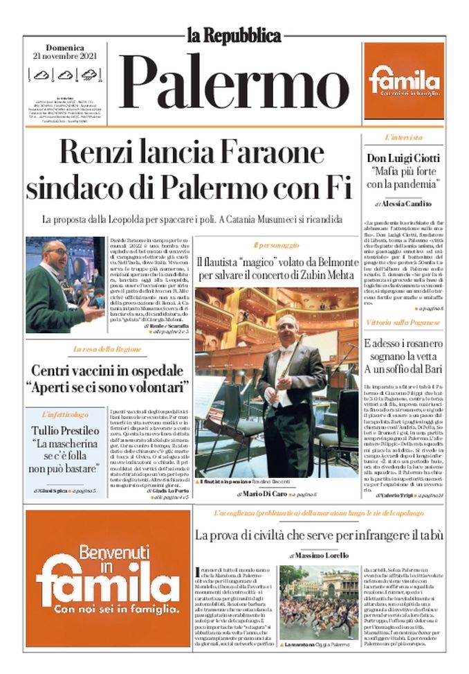 Prima Pagina, La Repubblica-Palermo: “E adesso i rosanero sognano la vetta“ 