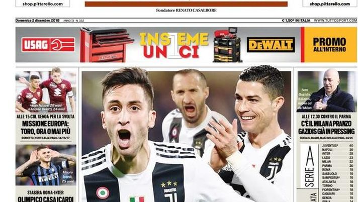 Prima Pagina, Tuttosport: “Franchi tiratori. Il Milan a pranzo. Toro, missione Europa. Oggi euro sorteggi…” Prima Pagina, Tuttosport: “Franchi tiratori. Il Milan a pranzo. Toro, missione Europa. Oggi euro sorteggi…”