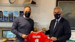 Perugia, Santopadre in visita a Roma dall’amico Gravina: i dettagli