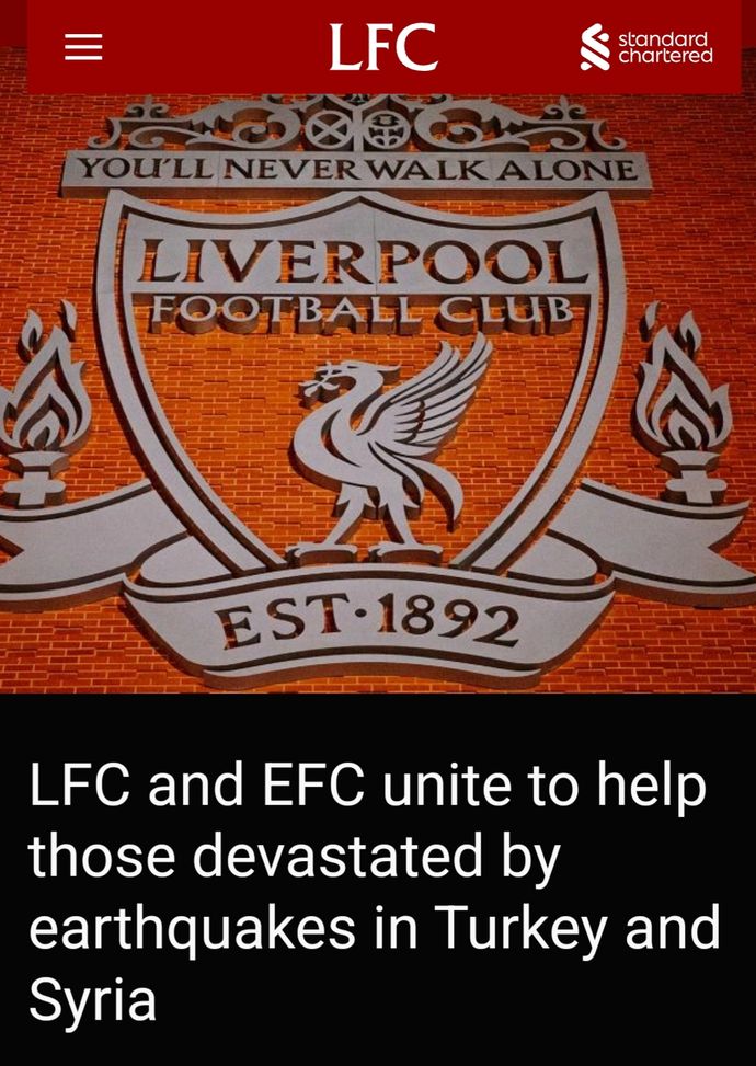 Liverpool derby, maglie all’asta per i terremotati di Turchia e Siria- immagine 2