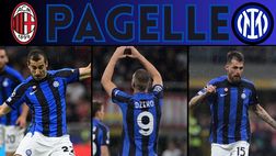 Milan-Inter, pagelle: a scuola da Dzeko! Il trio in mezzo è una favola. Acerbi annulla Giroud