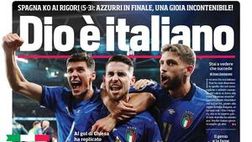 Prima Pagina, Corriere dello Sport: “Dio è italiano”