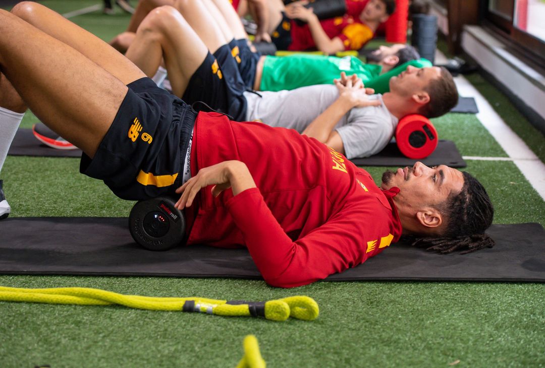 Roma, l’allenamento dopo la vittoria con la Real Sociedad: c’è Pisilli – FOTO GALLERY - immagine 12