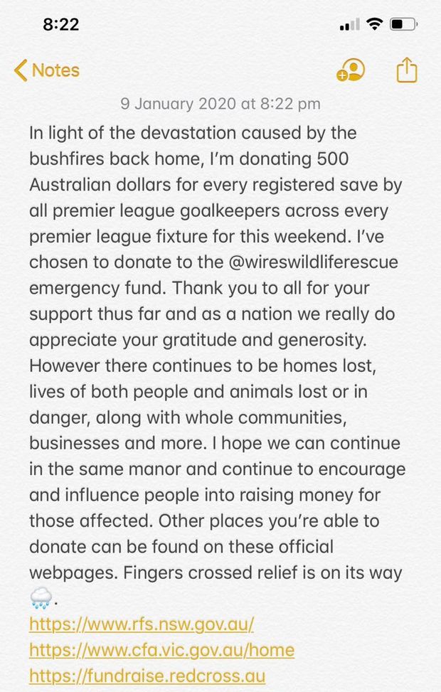 Mathew Ryan a favore del suo Paese contro le fiamme Mathew Ryan a favore del suo Paese contro le fiamme