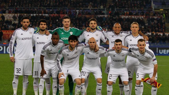 ROME, ITALY - DECEMBER 05: Qarabag FK team pose during the UEFA Champions League group C match between AS Roma and Qarabag FK at Stadio Olimpico on December 5, 2017 in Rome, Italy. (Photo by Paolo Bruno/Getty Images) ROME, ITALY - DECEMBER 05: Qarabag FK team pose during the UEFA Champions League group C match between AS Roma and Qarabag FK at Stadio Olimpico on December 5, 2017 in Rome, Italy. (Photo by Paolo Bruno/Getty Images)