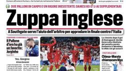 Prima Pagina, Corriere dello Sport: “Zuppa inglese. A Southgate serve l’aiuto dell’arbitro“