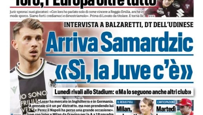 EDICOLA TS / Alle 18 Roma-Inter: i tifosi bianconeri spingono Dybala - immagine 1