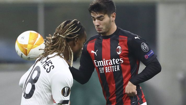 Brahim Díaz (attaccante AC Milan) durante Milan-Lille (Europa League 2020-2021) | AC Milan News (Getty Images) 